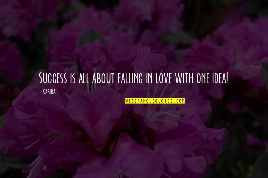 Breathing In Love Quotes By Kabira: Success is all about falling in love with
