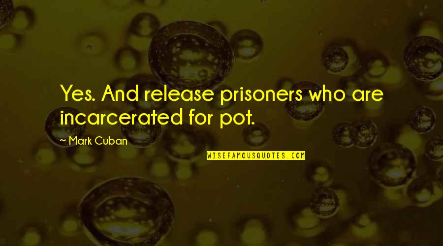 Breckan Harless Quotes By Mark Cuban: Yes. And release prisoners who are incarcerated for