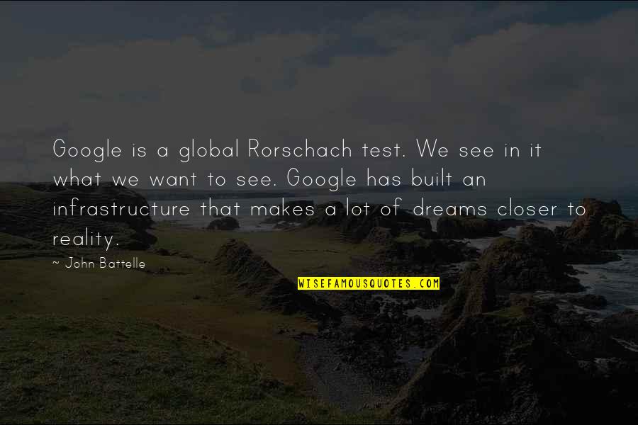 Breece Pancake Quotes By John Battelle: Google is a global Rorschach test. We see