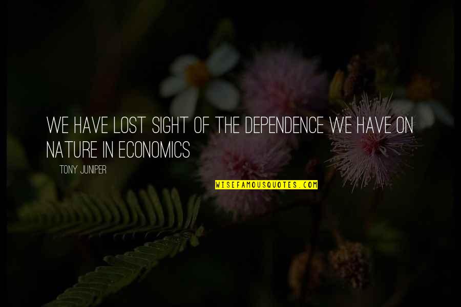 Breelyn Elisabeth Quotes By Tony Juniper: We have lost sight of the dependence we