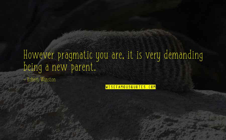 Bremsen Fehler Quotes By Robert Winston: However pragmatic you are, it is very demanding Bremsen Fehler Quotes By Robert Winston: However pragmatic you are, it is very demanding