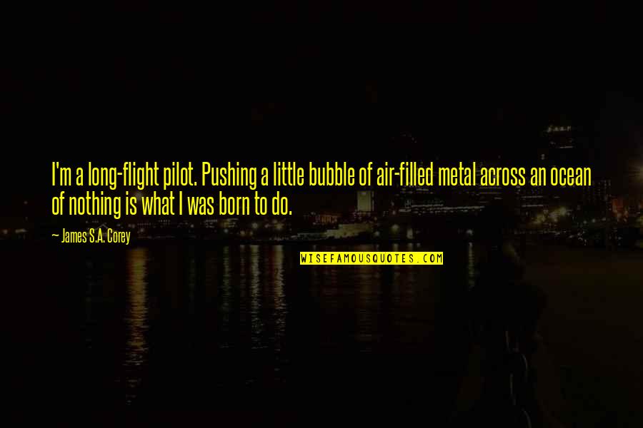 Bremsen Insect Quotes By James S.A. Corey: I'm a long-flight pilot. Pushing a little bubble Bremsen Insect Quotes By James S.A. Corey: I'm a long-flight pilot. Pushing a little bubble