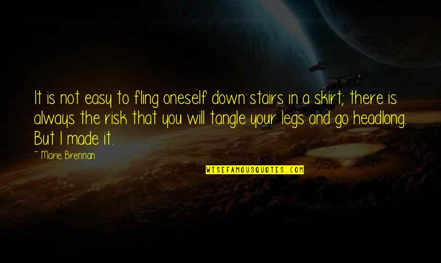 Brennan Quotes By Marie Brennan: It is not easy to fling oneself down Brennan Quotes By Marie Brennan: It is not easy to fling oneself down