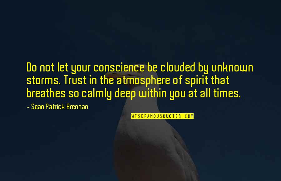 Brennan Quotes By Sean Patrick Brennan: Do not let your conscience be clouded by