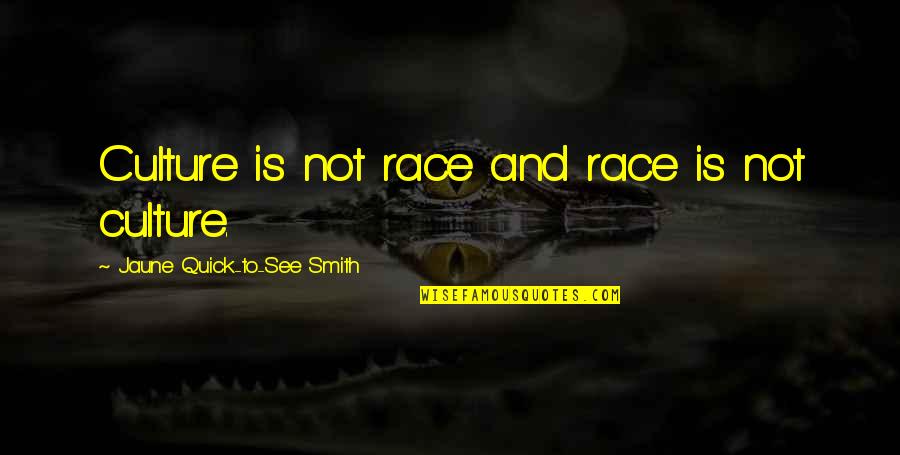 Brent Dostoevsky Quotes By Jaune Quick-to-See Smith: Culture is not race and race is not