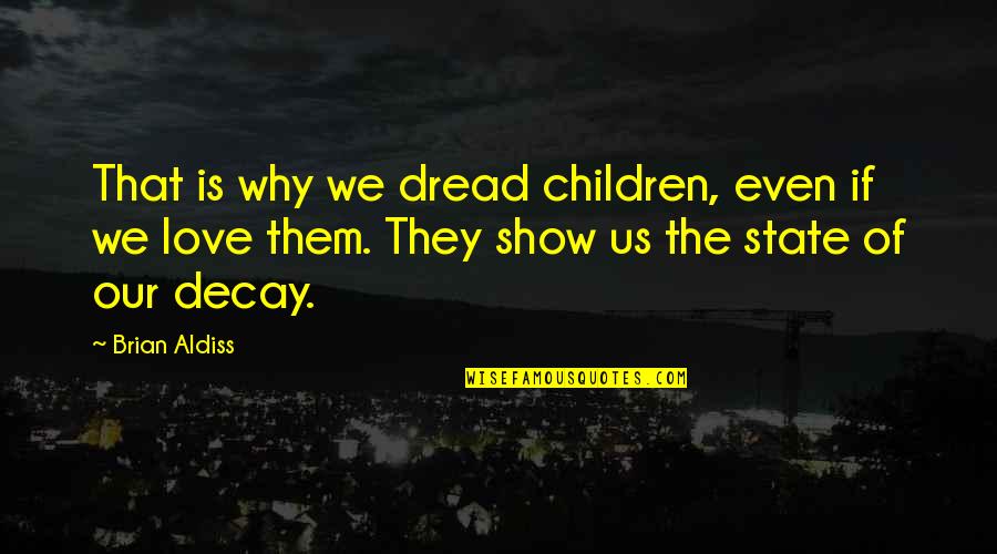 Brian Aldiss Quotes By Brian Aldiss: That is why we dread children, even if