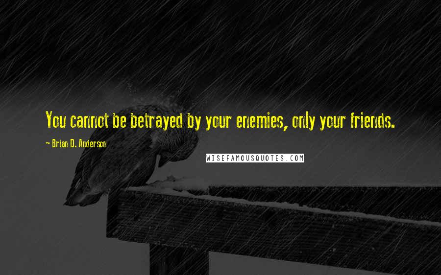 Brian D. Anderson quotes: You cannot be betrayed by your enemies, only your friends.