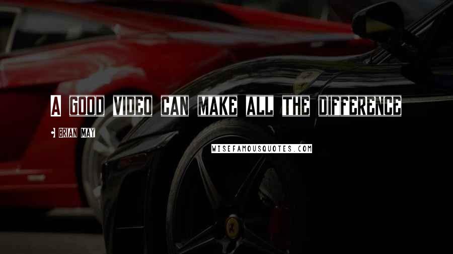 Brian May quotes: A good video can make all the difference