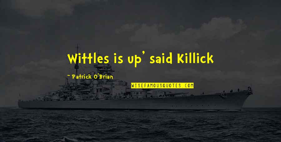 Brian O'nolan Quotes By Patrick O'Brian: Wittles is up' said Killick