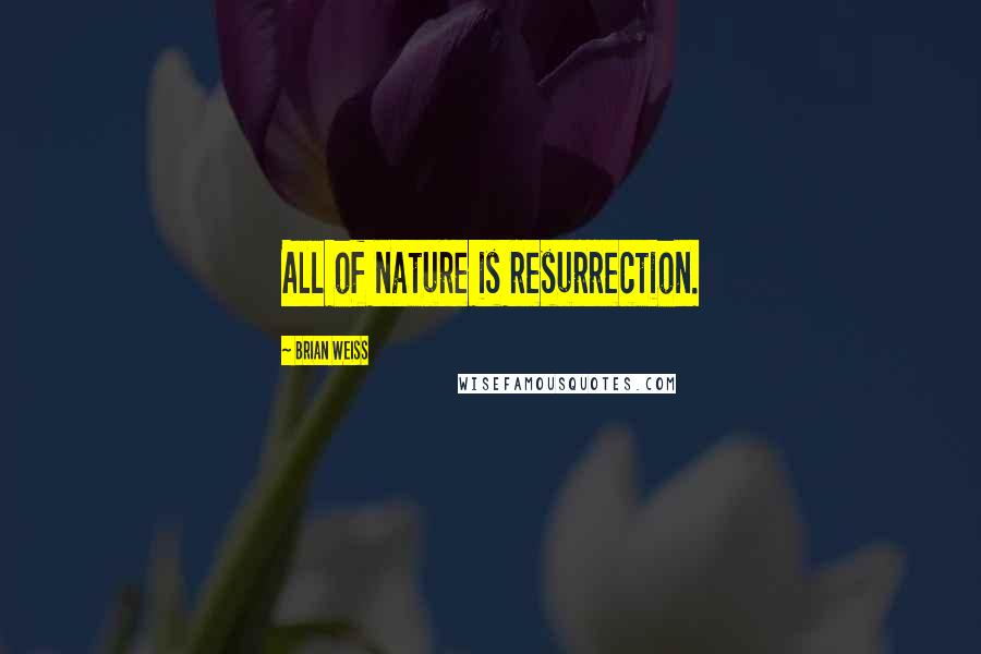 Brian Weiss quotes: All of nature is resurrection.