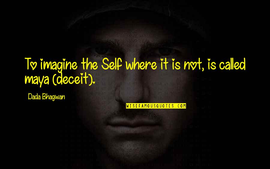 Brian Welch Quotes By Dada Bhagwan: To imagine the Self where it is not,