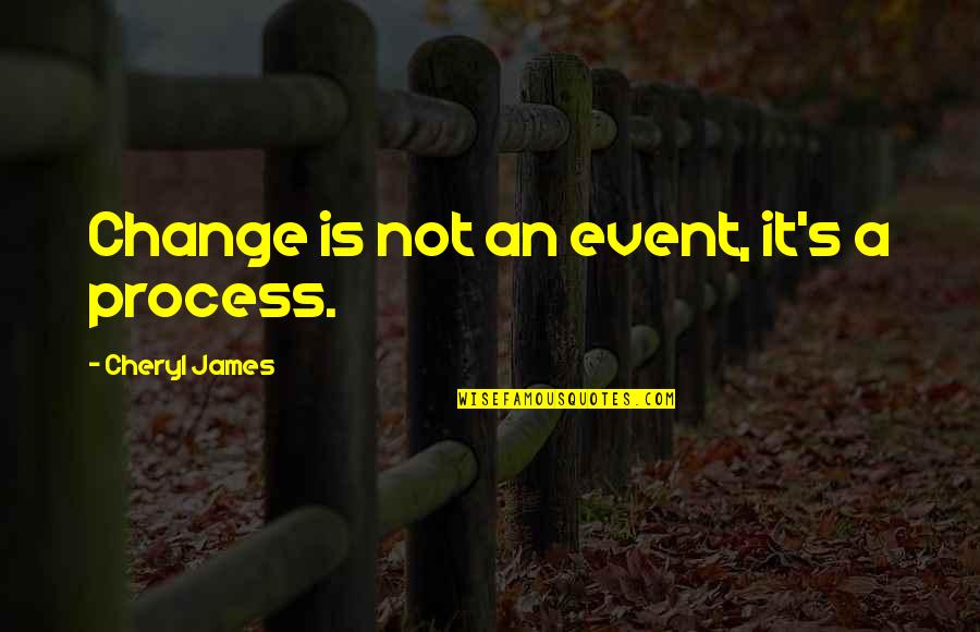 Briareus The Giant Quotes By Cheryl James: Change is not an event, it's a process. Briareus The Giant Quotes By Cheryl James: Change is not an event, it's a process.