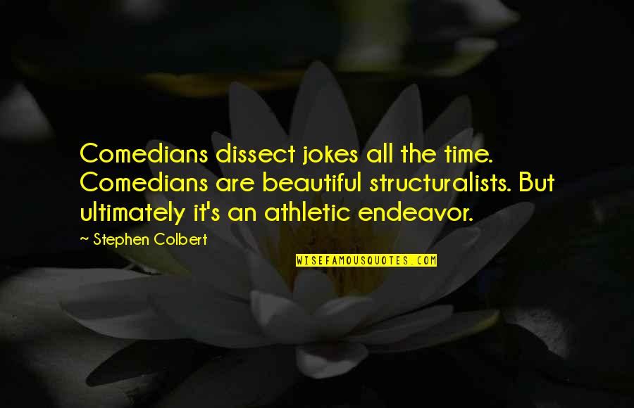Brick And Lace Quotes By Stephen Colbert: Comedians dissect jokes all the time. Comedians are