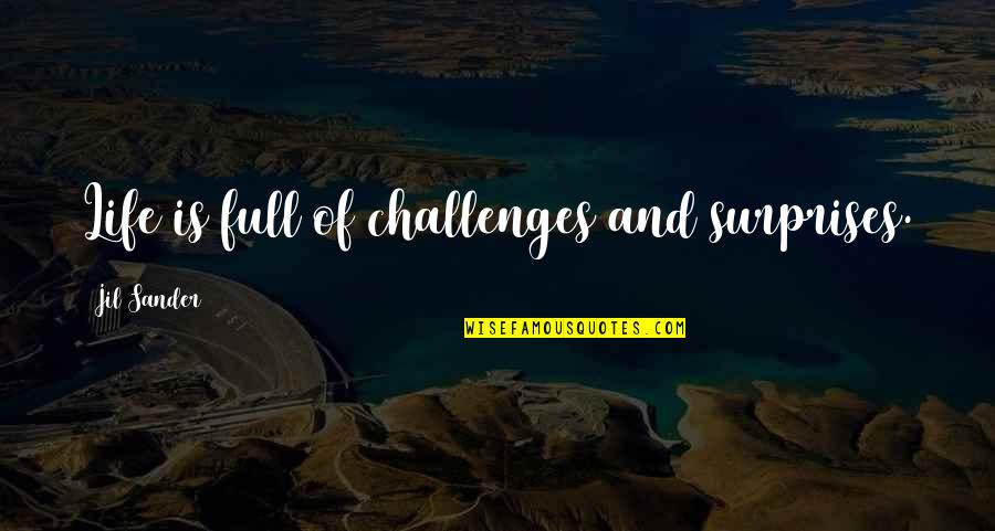 Brickbat Quotes By Jil Sander: Life is full of challenges and surprises. Brickbat Quotes By Jil Sander: Life is full of challenges and surprises.