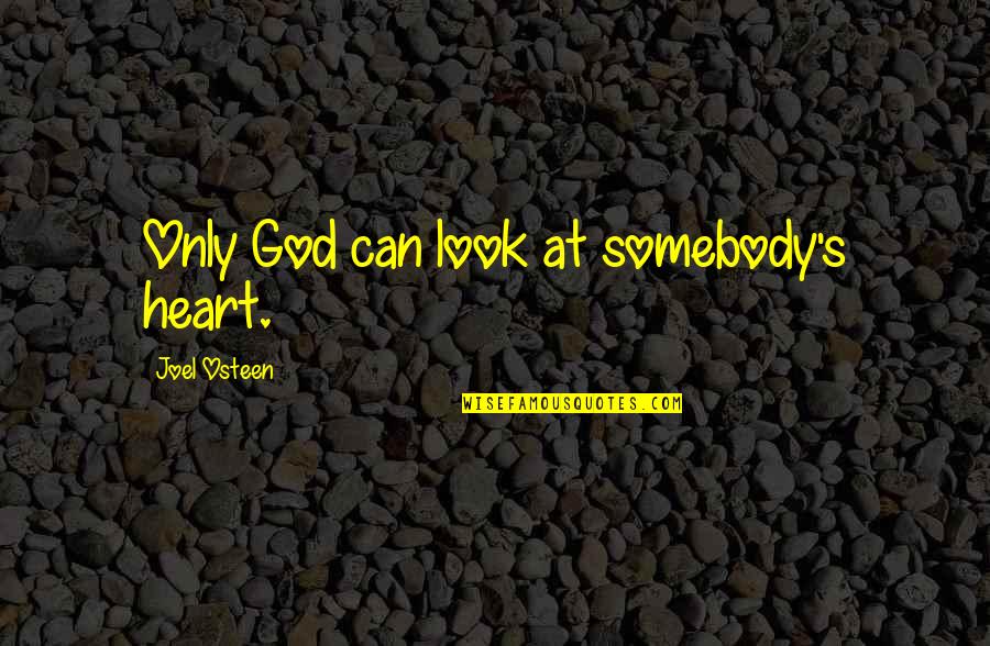Brideshead Revisited Sebastian Quotes By Joel Osteen: Only God can look at somebody's heart.