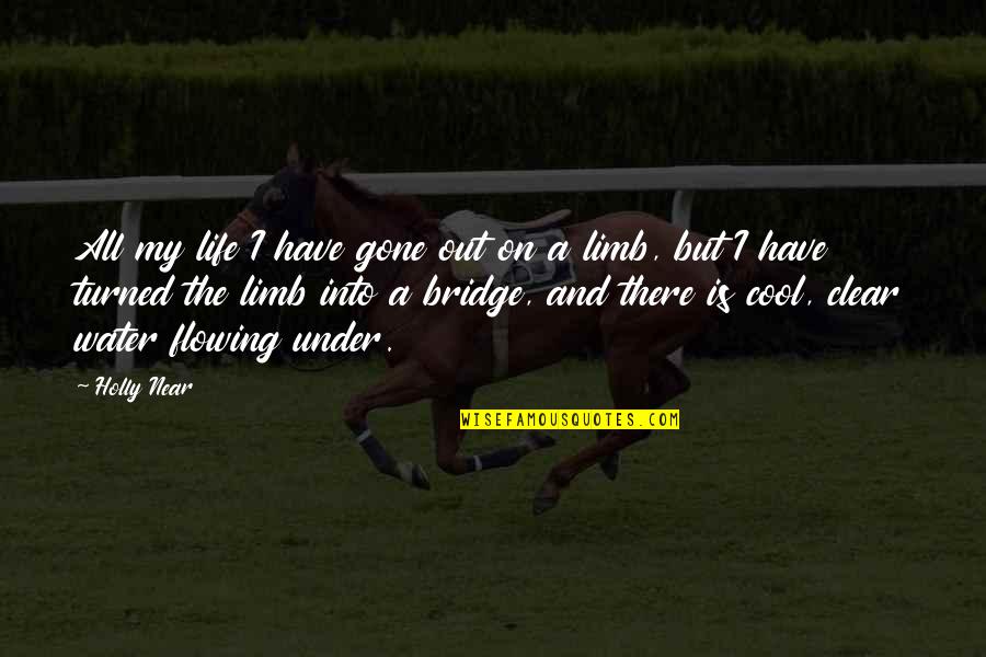 Bridges And Life Quotes By Holly Near: All my life I have gone out on