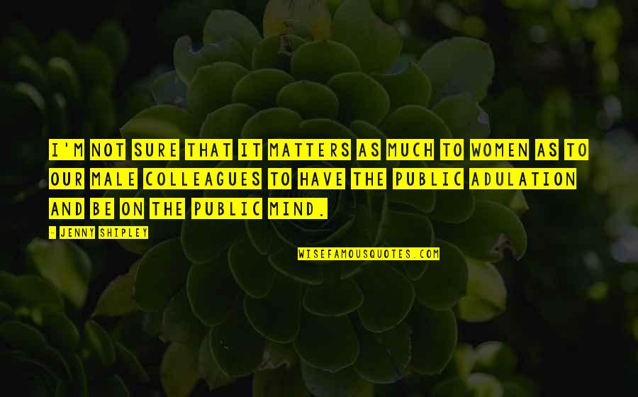 Bridget Crumb Quotes By Jenny Shipley: I'm not sure that it matters as much Bridget Crumb Quotes By Jenny Shipley: I'm not sure that it matters as much