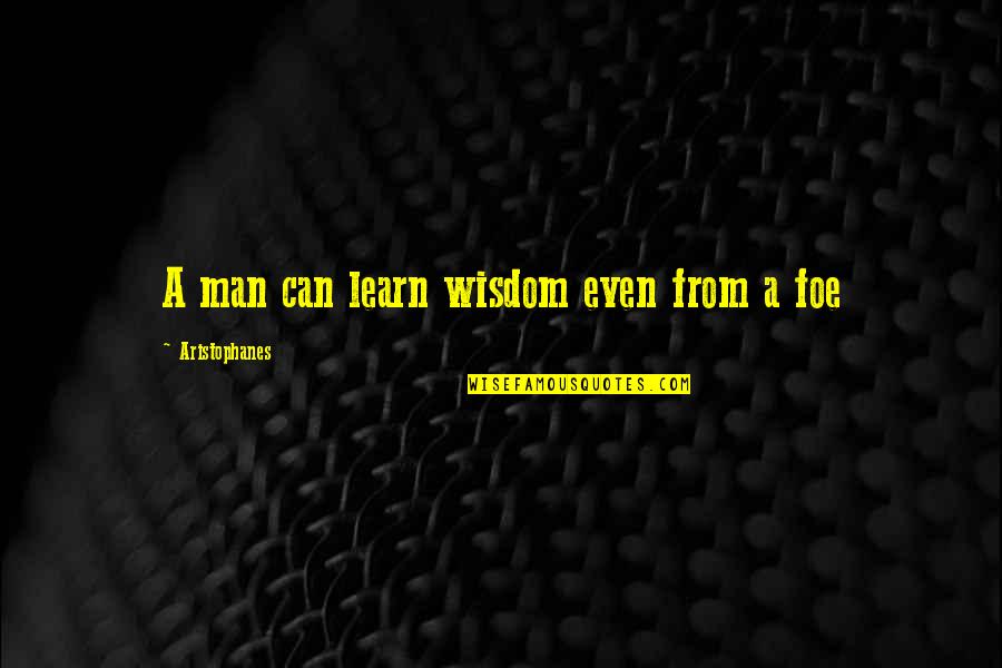 Briem Akademi Quotes By Aristophanes: A man can learn wisdom even from a