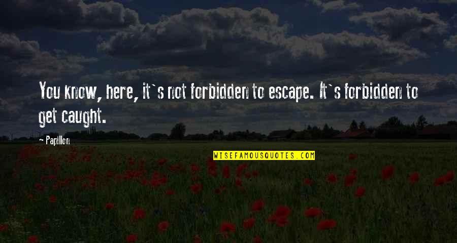 Briffault Quotes By Papillon: You know, here, it's not forbidden to escape.
