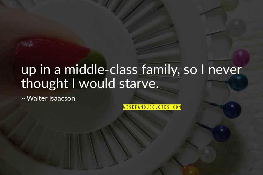 Brigance Age Quotes By Walter Isaacson: up in a middle-class family, so I never