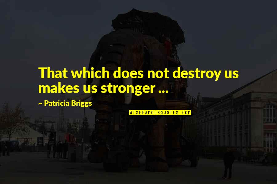 Briggs Quotes By Patricia Briggs: That which does not destroy us makes us