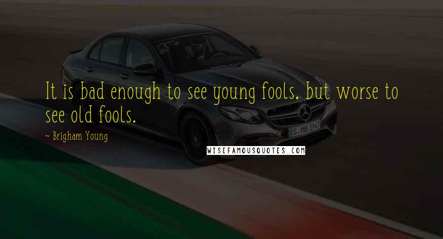 Brigham Young quotes: It is bad enough to see young fools, but worse to see old fools.