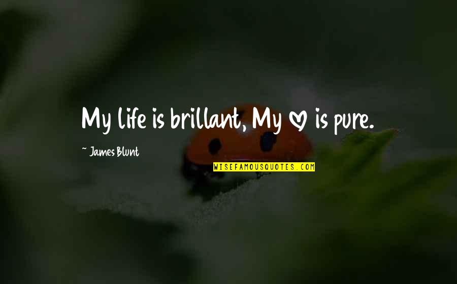 Brillant Quotes By James Blunt: My life is brillant, My love is pure. Brillant Quotes By James Blunt: My life is brillant, My love is pure.