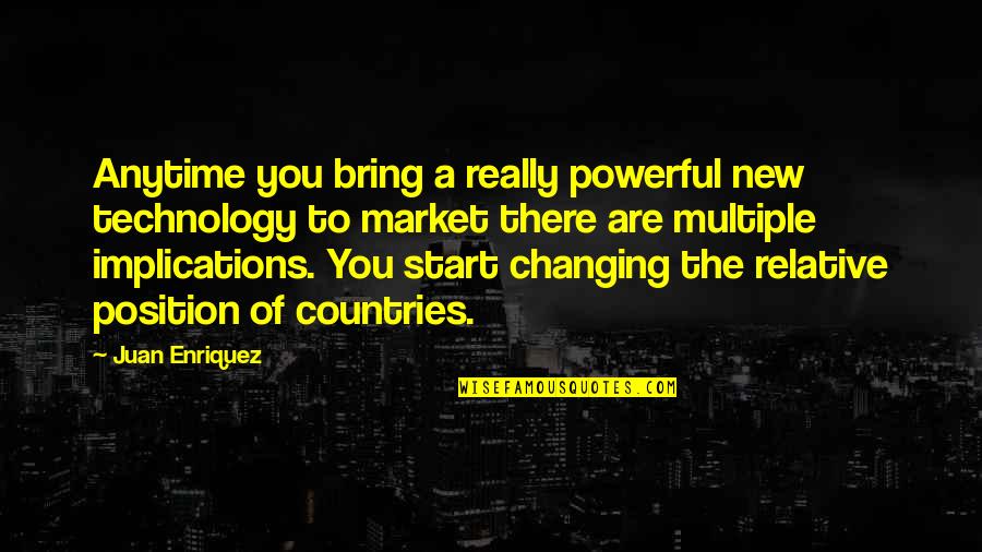 Brillantezza Quotes By Juan Enriquez: Anytime you bring a really powerful new technology Brillantezza Quotes By Juan Enriquez: Anytime you bring a really powerful new technology