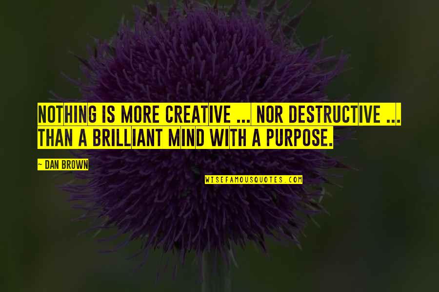 Brilliant Quotes By Dan Brown: Nothing is more creative ... nor destructive ...