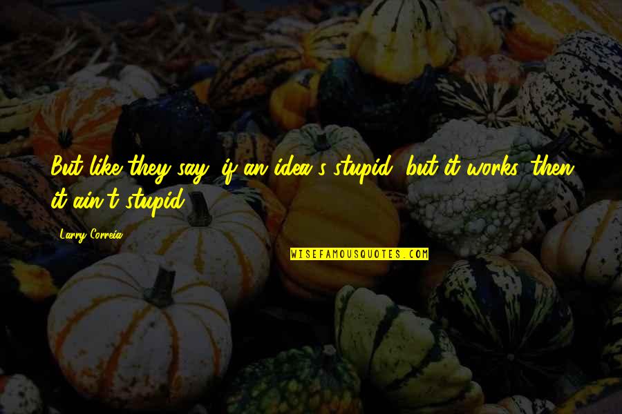 Brilliantine Quotes By Larry Correia: But like they say, if an idea's stupid,