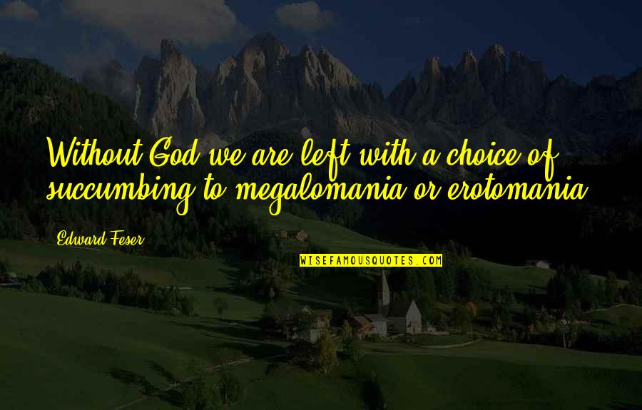 Brinemo O Quotes By Edward Feser: Without God we are left with a choice