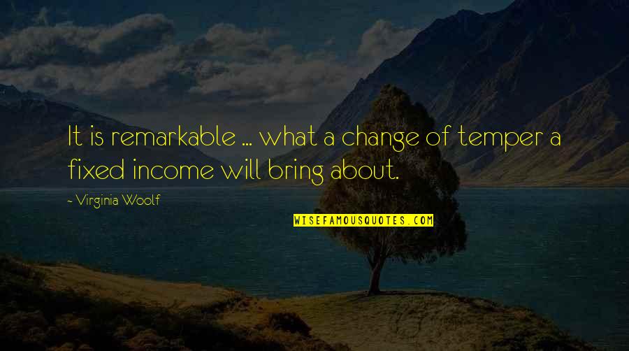 Bring A Change Quotes By Virginia Woolf: It is remarkable ... what a change of