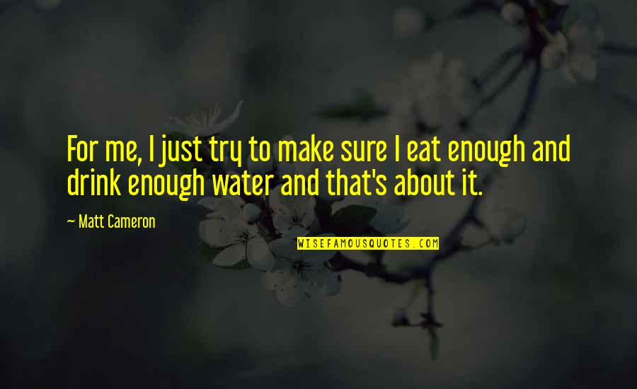Bring Me The Horizon Sleepwalking Quotes By Matt Cameron: For me, I just try to make sure