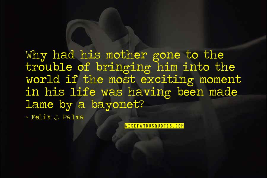 Bringing Life Into This World Quotes By Felix J. Palma: Why had his mother gone to the trouble Bringing Life Into This World Quotes By Felix J. Palma: Why had his mother gone to the trouble