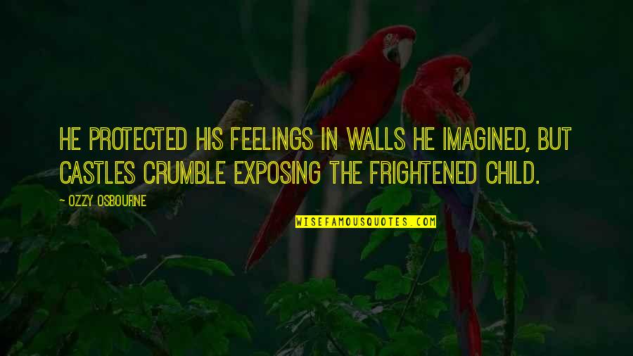 Brinn Bevan Quotes By Ozzy Osbourne: He protected his feelings in walls he imagined, Brinn Bevan Quotes By Ozzy Osbourne: He protected his feelings in walls he imagined,