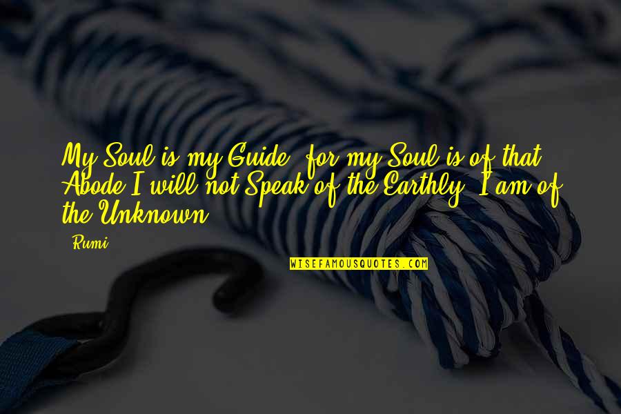 Brios Restaurants Quotes By Rumi: My Soul is my Guide, for my Soul
