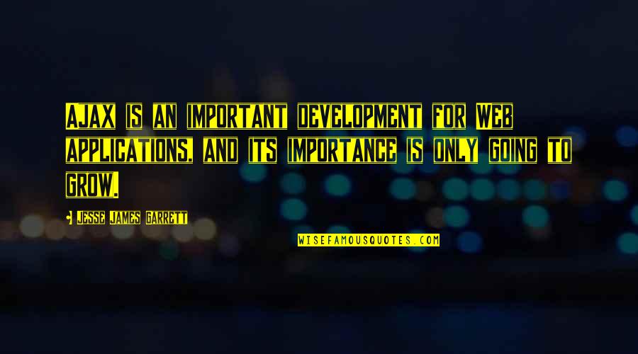 British Boys Quotes By Jesse James Garrett: Ajax is an important development for Web applications,
