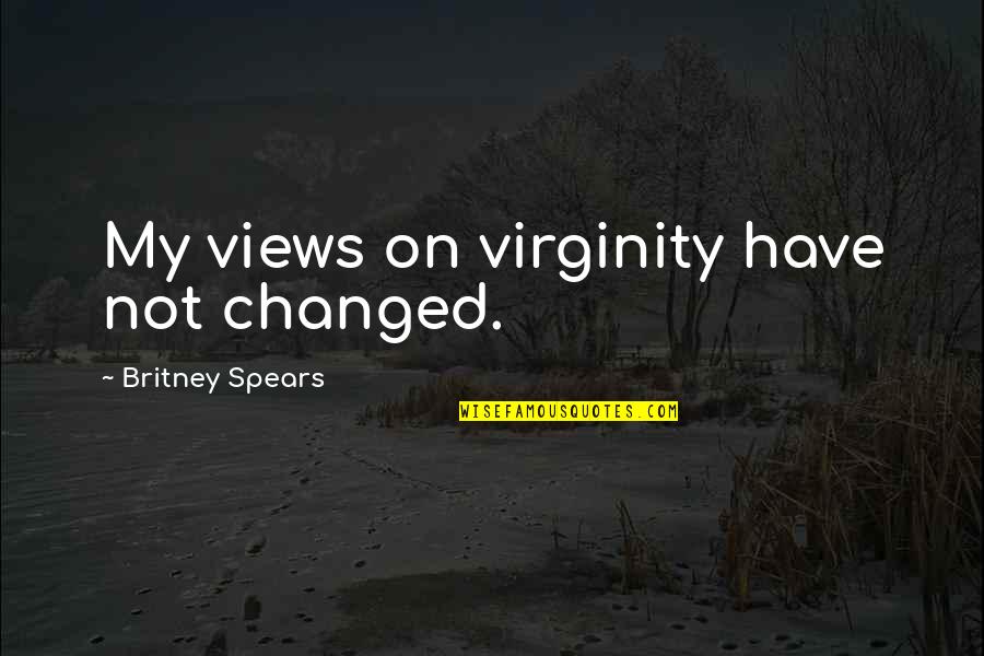 Britney Spears Quotes By Britney Spears: My views on virginity have not changed.