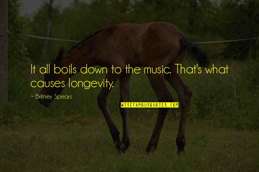 Britney's Quotes By Britney Spears: It all boils down to the music. That's Britney's Quotes By Britney Spears: It all boils down to the music. That's