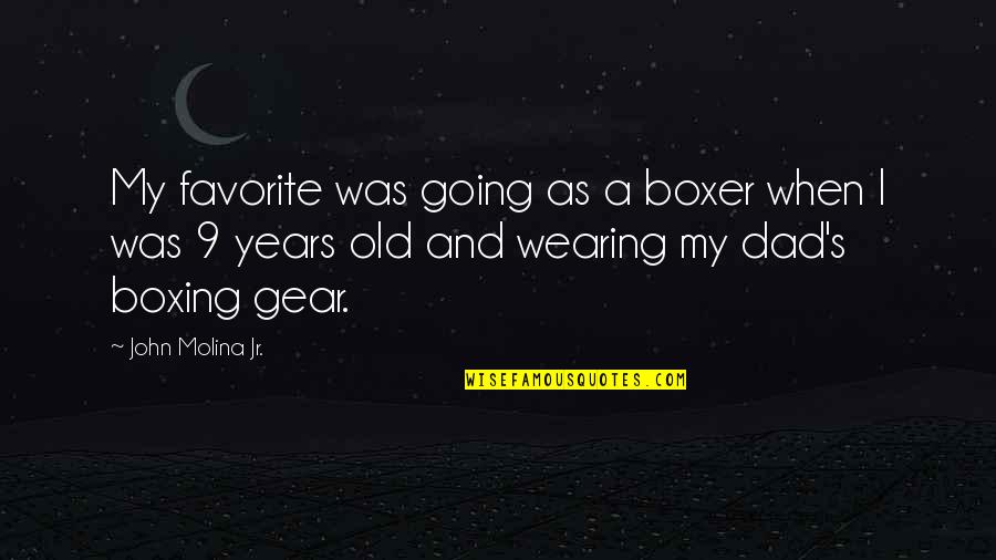 Brittaney Wilmore Quotes By John Molina Jr.: My favorite was going as a boxer when