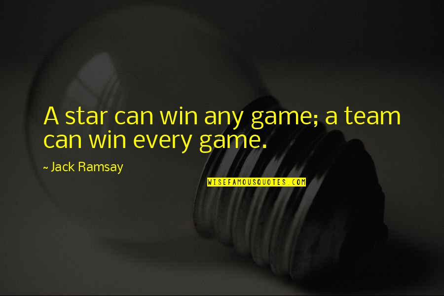 Brittelle Quotes By Jack Ramsay: A star can win any game; a team