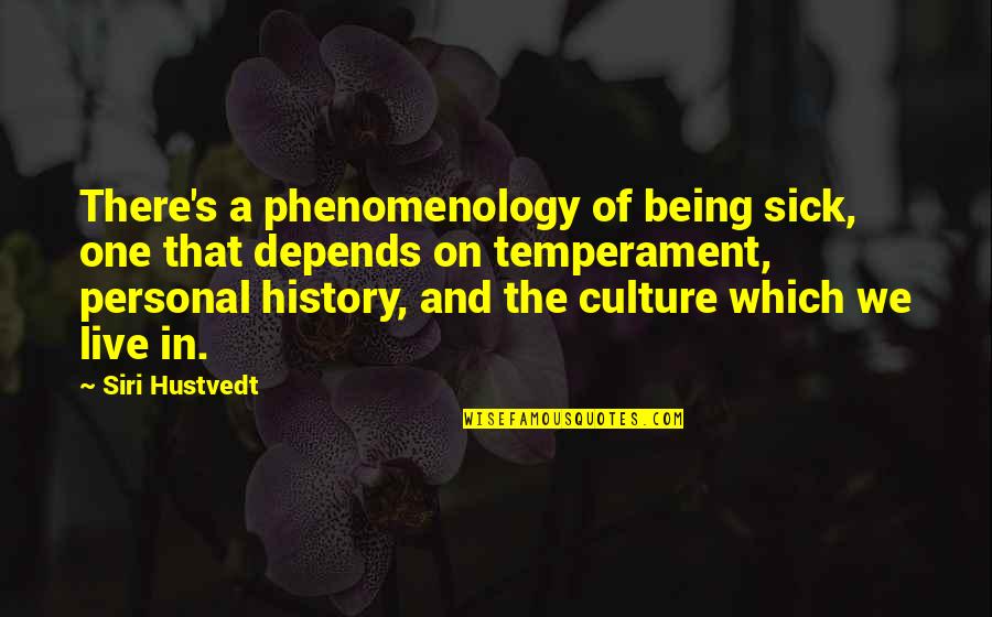 Broaddrick Quotes By Siri Hustvedt: There's a phenomenology of being sick, one that