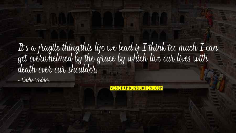 Broberg Kidnapping Quotes By Eddie Vedder: It's a fragile thing,this life we lead if Broberg Kidnapping Quotes By Eddie Vedder: It's a fragile thing,this life we lead if