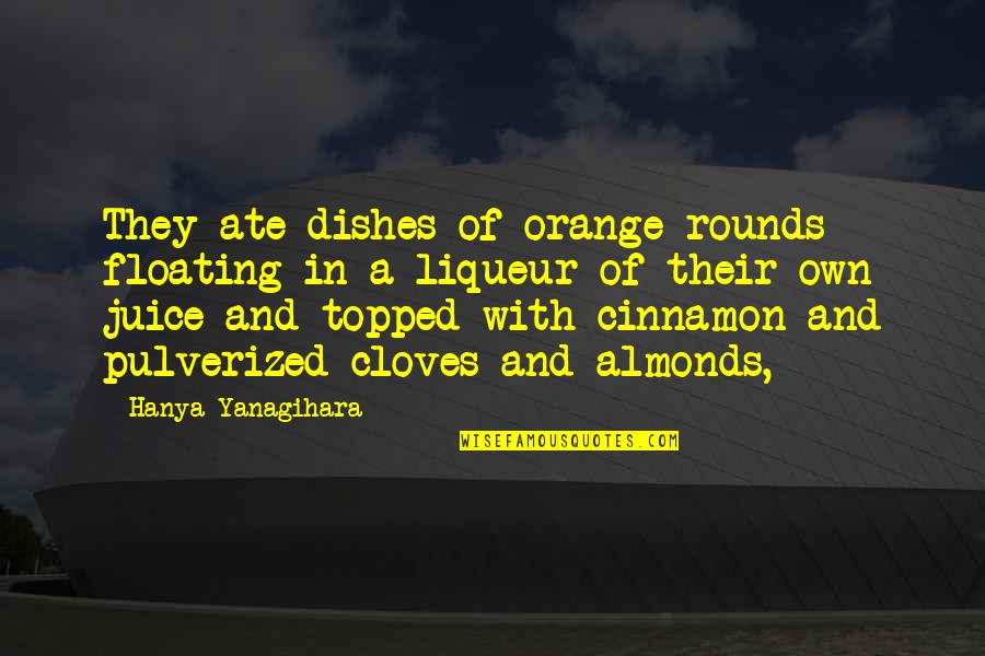 Brocious Obituary Quotes By Hanya Yanagihara: They ate dishes of orange rounds floating in