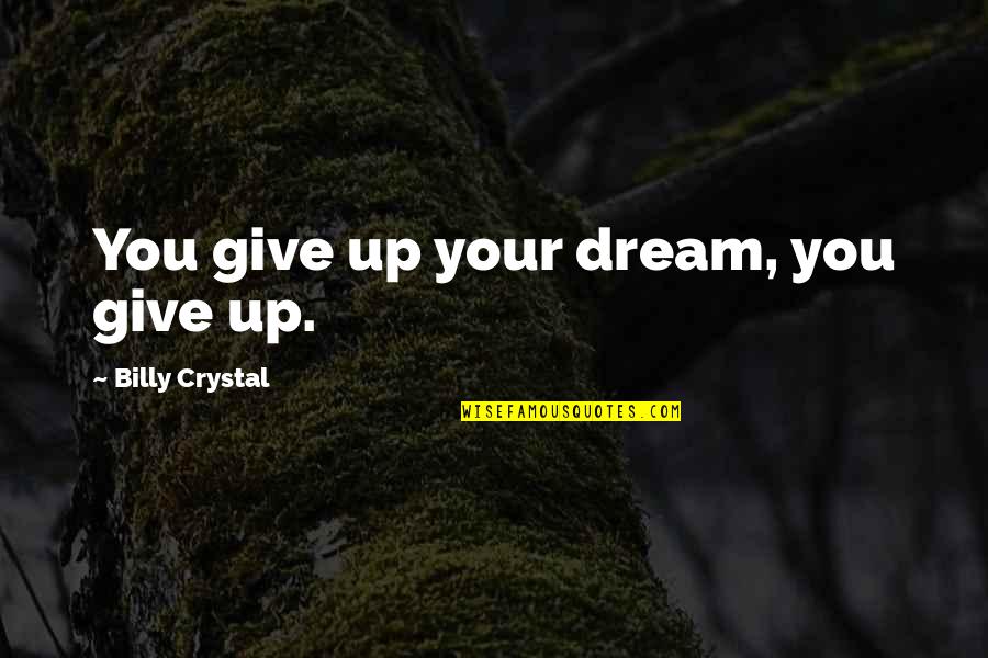 Brockermeyer 247 Quotes By Billy Crystal: You give up your dream, you give up. Brockermeyer 247 Quotes By Billy Crystal: You give up your dream, you give up.