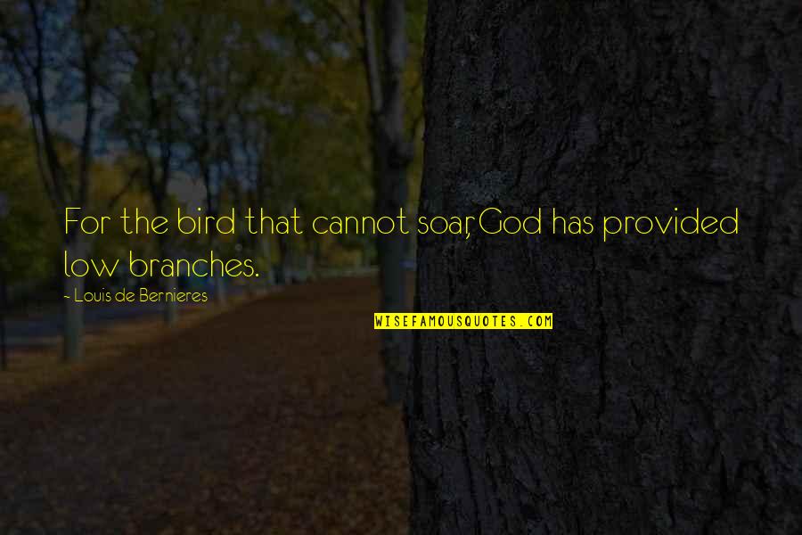 Brodil Tablet Quotes By Louis De Bernieres: For the bird that cannot soar, God has Brodil Tablet Quotes By Louis De Bernieres: For the bird that cannot soar, God has