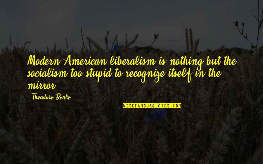 Brogans Boots Quotes By Theodore Beale: Modern American liberalism is nothing but the socialism
