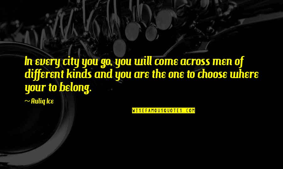 Brohier's Quotes By Auliq Ice: In every city you go, you will come