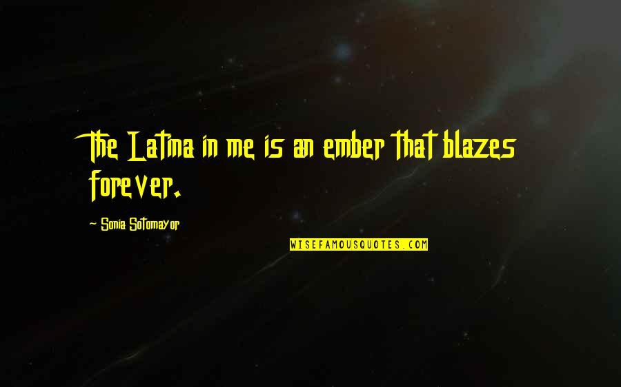 Broils Quotes By Sonia Sotomayor: The Latina in me is an ember that