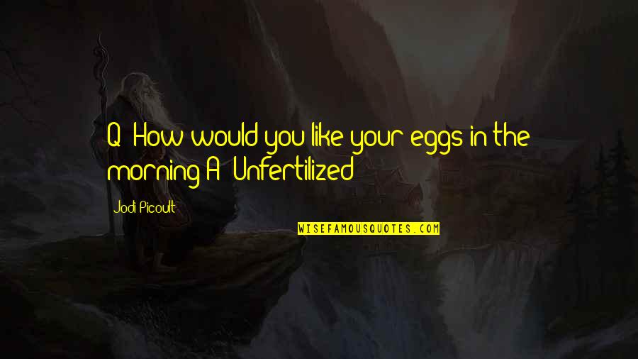 Broken Agreement Quotes By Jodi Picoult: Q: How would you like your eggs in